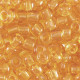 Glasperlen rocailles 6/0 (4mm) Transparent marigold orange